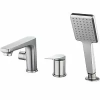 Lemark LM3745GM Bronx Смеситель на борт ванны, графит