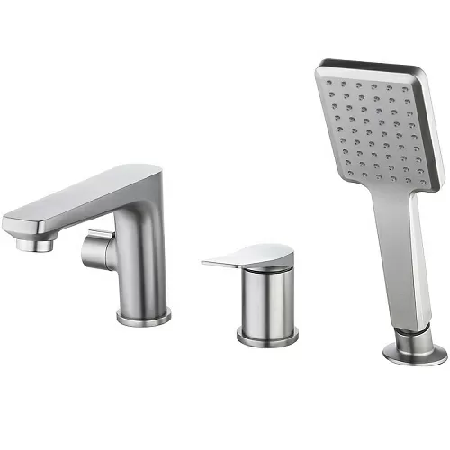 Lemark LM3745GM Bronx Смеситель на борт ванны, графит