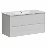 Sancos LB100W Libra Тумба под раковину 99х45 см, подвесная, белый глянец купить  в интернет-магазине Сквирел