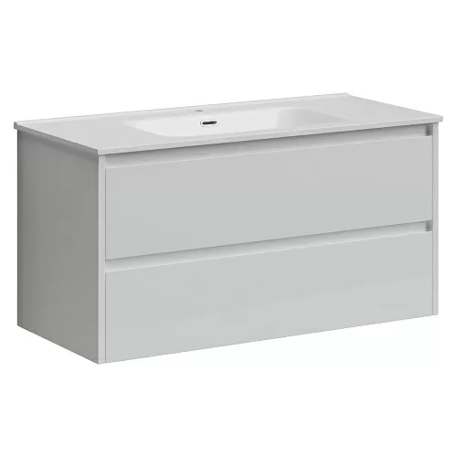 Sancos LB100W Libra Тумба под раковину 99х45 см, подвесная, белый глянец купить  в интернет-магазине Сквирел