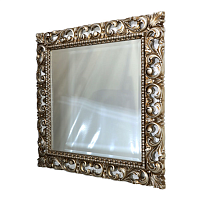 Caprigo PL109-Antic CR Зеркало в Багетной раме, 100х100 см, античное серебро купить  в интернет-магазине Сквирел