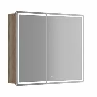 Sancos MI100EG Mirror Зеркальный шкаф для ванной комнаты 99х74 см, с LED подсветкой, дуб галифакс натуральный купить  в интернет-магазине Сквирел