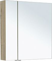 Aquanet 00277537 Алвита New Зеркальный шкаф без подсветки, 80х85 см, коричневый