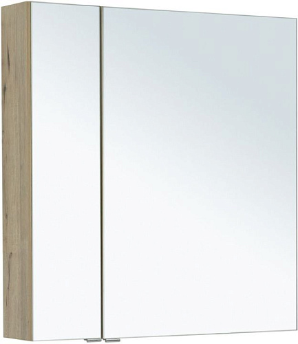 Aquanet 00277537 Алвита New Зеркальный шкаф без подсветки, 80х85 см, коричневый купить  в интернет-магазине Сквирел