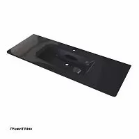 Caprigo OW15-2215-R810 Accord Раковина стеклянная без бортика, 120х46 см, графит